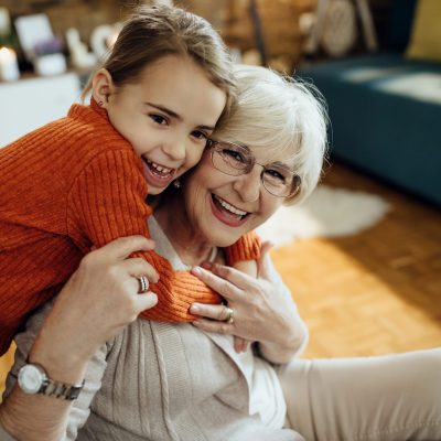 Woman with grandchild